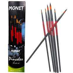 BRUSH SET 6 ROUNDS MONET WATERCOLOR, OIL, ACRYLIC & GOUACHE 10955
