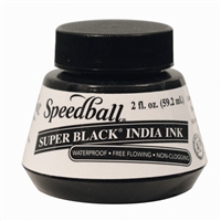 INK SPEEDBALL - SUPER BLACK INDIA INK 2OZ 003150