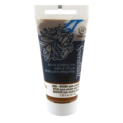 BLOCK PRINT INK 37ml BROWN WATERSOLUBLE 003406
