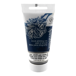 BLOCK PRINT INK 37ml SILVER WATERSOLUBLE 003414