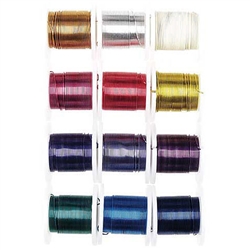 CRAFT WIRE PACK OF 12 - 26G ASSORTED COLORS 12X3YDS - DZ3958-93