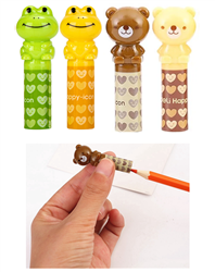 PENCIL CAP PROTECTOR TOPPERS FROG or BEAR SET of 4 DELI 00506