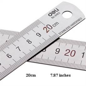 Buy RULER STAINLESS STEEL 20CM HARDENED DELI 8462 Online | Best Prices