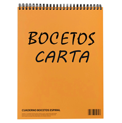 SKETCH PAD 8.5x11 inches 50 SHEETS BOCETOS SPIRAL 20180214