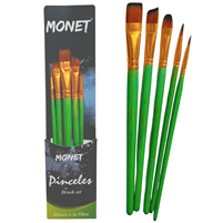 BRUSH SET 5 MONET WATERCOLOR, OIL, ACRYLIC & GOUACHE M8312