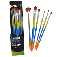BRUSH SET 6 MONET WATERCOLOR, OIL, ACRYLIC & GOUACHE M9840