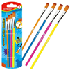 BRUSH SET 4 FLATS PLASTIC HANDLE KEYROAD KR972033
