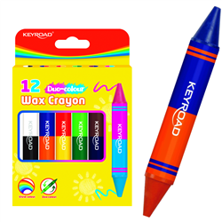 KEYROAD SET 6 DUO-TIP WAX CRAYON KR972803