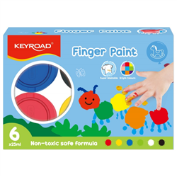 FINGER PAINTS SET 6 PRIMARY COLORS KEYROAD KR972919