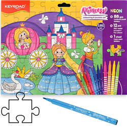 KEYROAD COLORING PUZZLE SET PRINCESS KR973003