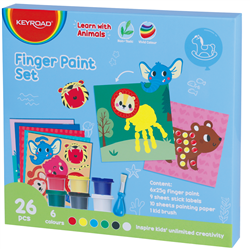 FINGER PAINTS SET ANIMALS KEYROAD KR973004