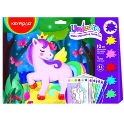 WATER COLOURING PAINT SET UNICORN KEYROAD KR973005