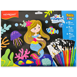 KEYROAD FOIL & FLUO DRAWING SET MERMAIDS KR973011