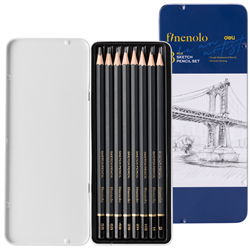 DRAWING SET 8 GRAPHITE PENCILS DELI C26