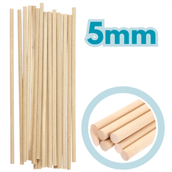 WOOD DOWELS 5mm x 15cm PACK 20 pcs MOTARRO ME014