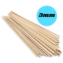 WOOD DOWELS 3mm x 30cm PACK 30 pcs MOTARRO ME020-30