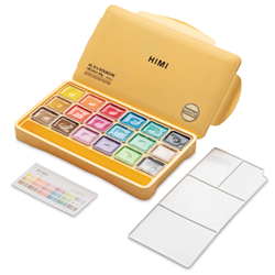 HIMI JELLY GOUACHE SET 18 METALLIC COLORS, 30ml, 00914-9219