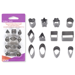 SCULPEY MINI METAL CLAY CUTTERS 12 SET 34210-1001