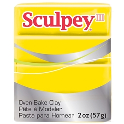 SCULPEY III  YELLOW  POLYMER CLAY 2 onz- 57 grams SY072-disc