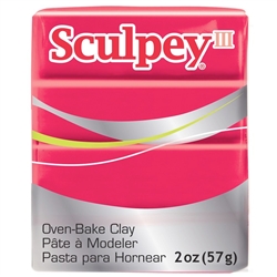 SCULPEY III  RED  POLYMER CLAY 2 onz- 57 grams SY302083-disc