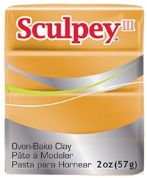 SCULPEY III  GOLD  POLYMER CLAY 2 onz- 57 grams SY1086-disc