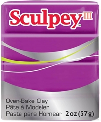 SCULPEY III  FUCHSIA PEARL  POLYMER CLAY 2 onz- 57 grams SY1112-disc