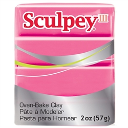 SCULPEY III  CANDY PINK  POLYMER CLAY 2 onz- 57 grams SY1142-disc