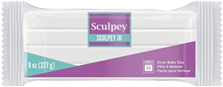 SCULPEY CLAY III 8 onz- 227 grams BAR WHITE SYS308-001