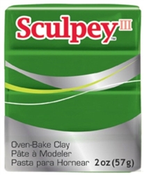 SCULPEY III  LEAF GREEN  POLYMER CLAY 2 onz- 57 grams SY322-disc