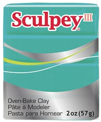 SCULPEY III  TEAL PEARL  POLYMER CLAY 2 onz- 57 grams SY1139-disc