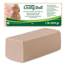 SUPER SCULPEY - LIVING DOLL CLAY BEIGE 1LB SYZSLD1