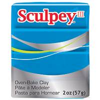 SCULPEY III  TURQUOISE  POLYMER CLAY 2 onz- 57 grams SY505-disc