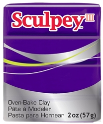 SCULPEY III  PURPLE  POLYMER CLAY 2 onz- 57 grams SY513-disc