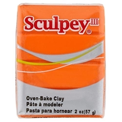 SCULPEY III  JUST ORANGE  2 onz POLYMER CLAY 2 onz- 57 grams SY1634-disc