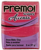 PREMO 2 onz MAGENTA PEARL METALLIC-SCULPEY CLAY SYP5029-Disc