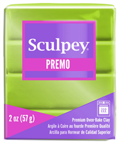 PREMO 2OZ BRIGHT GREEN PEARL GLITTER- SCULPEY CLAY SYP5035