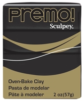 PREMO 2OZ BLACK - SCULPEY CLAY SYP5042