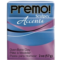 PREMO 2 onz BLUE GLITTER ACCENTS - SCULPEY CLAY SYP5049-Disc