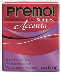 PREMO 2 onz RED GLITTER ACCENTS - SCULPEY CLAY SYP5051-Disc