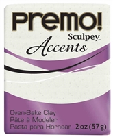 PREMO 2OZ FROST WHITE GLITTER ACCENTS - SCULPEY CLAY SYP5057