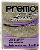 PREMO 2 onz YELLOW GOLD GLITTER ACCENTS - SCULPEY CLAY SYP5147