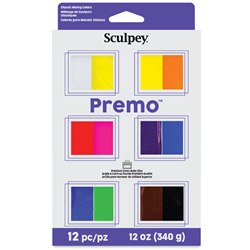 PREMO SET 12  POLYMER CLAY 1 onz- 28.33grams 33920-1012