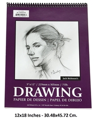 DRAWING PAD RICHESON 12x18 inches 30 sheets 75LB SPIRAL 100246