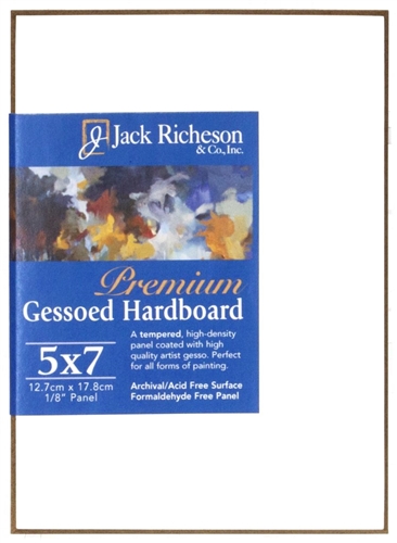 5x7 White Jack Richeson Gessoed Hardboard Panels 