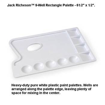 PALETTE 9 Well Rectangle Plastic 101075