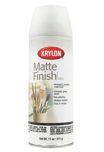 Low Odor Clear Matte Finish Spray Krylon Aerosol Spray, 11-ounce