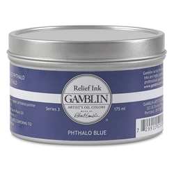 RELIEF INK GAMBLIN 175ML PHTHALO BLUE GBR2535
