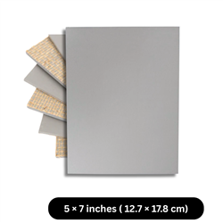 LINOLEUM UNMOUNTED GREY 5x7 Inches, 40404-1010