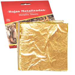 FRANCO GOLD LEAF 5.5x5.5 inches 25 SHEETS 484325