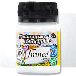 FRANCO FABRIC PAINT 30ml METALLIC WHITE 31051